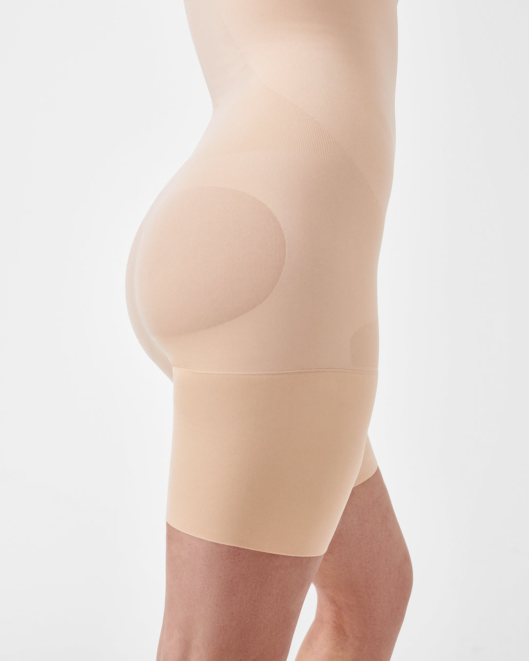 Seamless Power Open-Bust Mid-Thigh Bodysuit