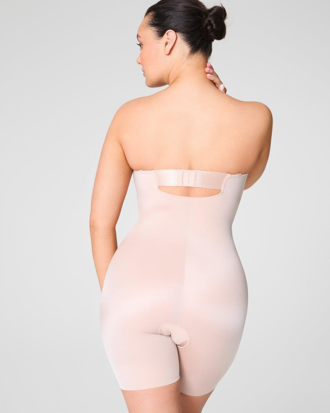Suit Your Fancy Strapless Cupped Mid-Thigh Bodysuit