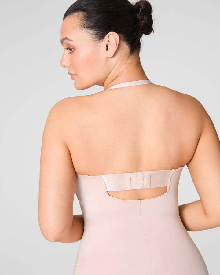 Suit Your Fancy Strapless Cupped Mid-Thigh Bodysuit