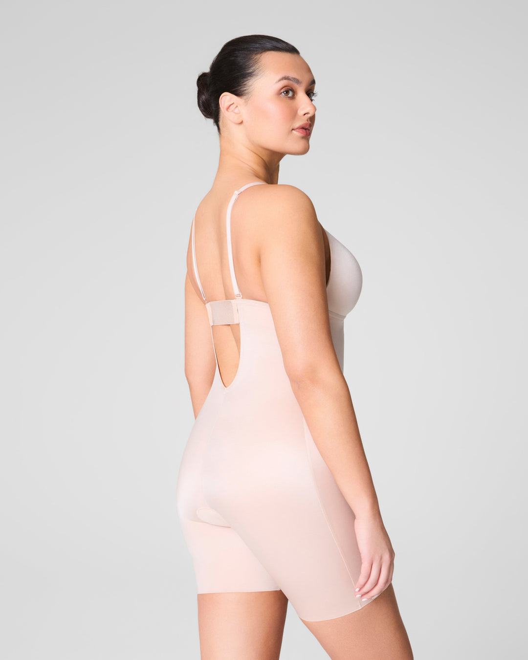 Suit Your Fancy Plunge Low-Back Mid-Thigh Bodysuit