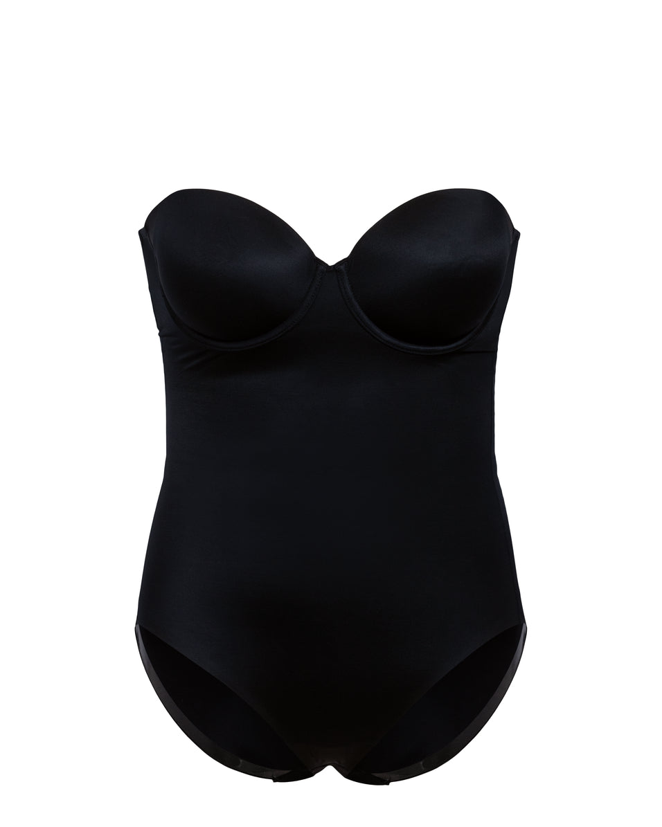 Suit Your Fancy Strapless Cupped Brief Bodysuit