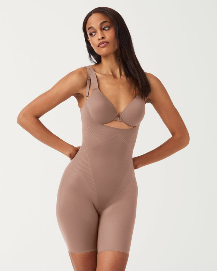 Invisible Open-Bust Mid-Thigh Bodysuit