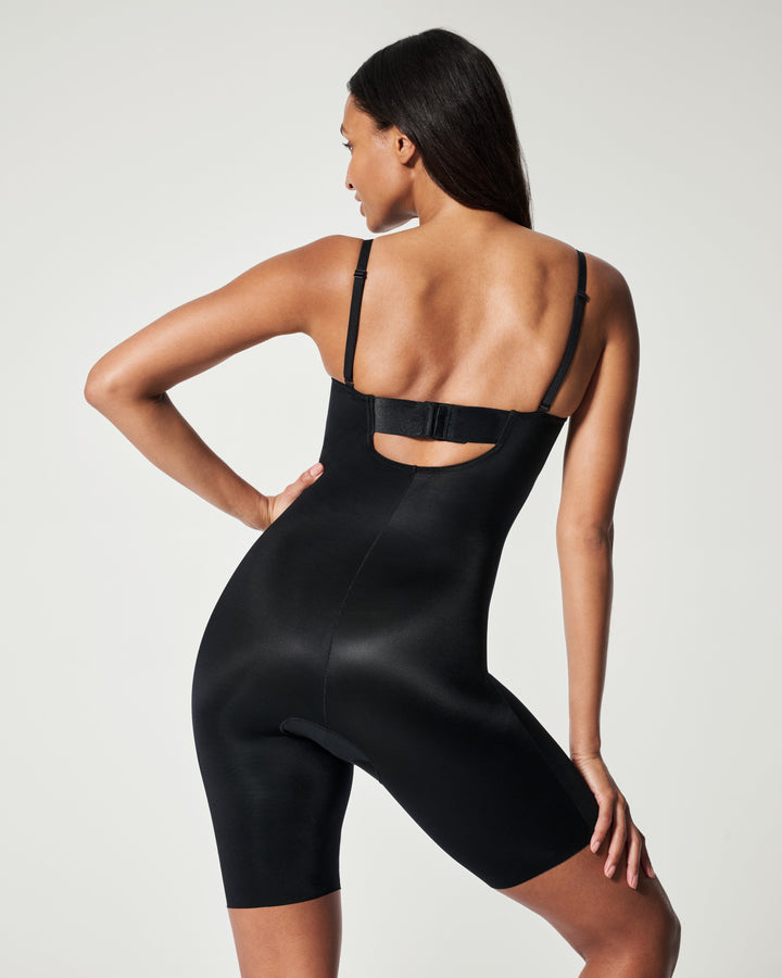 Suit Your Fancy Strapless Cupped Mid-Thigh Bodysuit