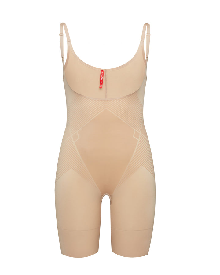 Invisible Open-Bust Mid-Thigh Bodysuit
