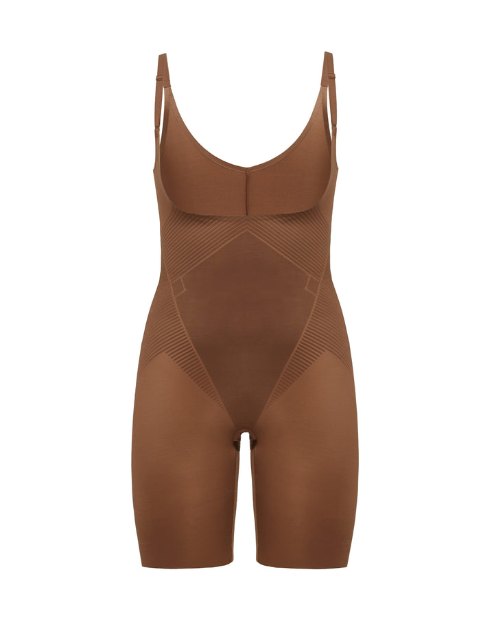 Invisible Open-Bust Mid-Thigh Bodysuit