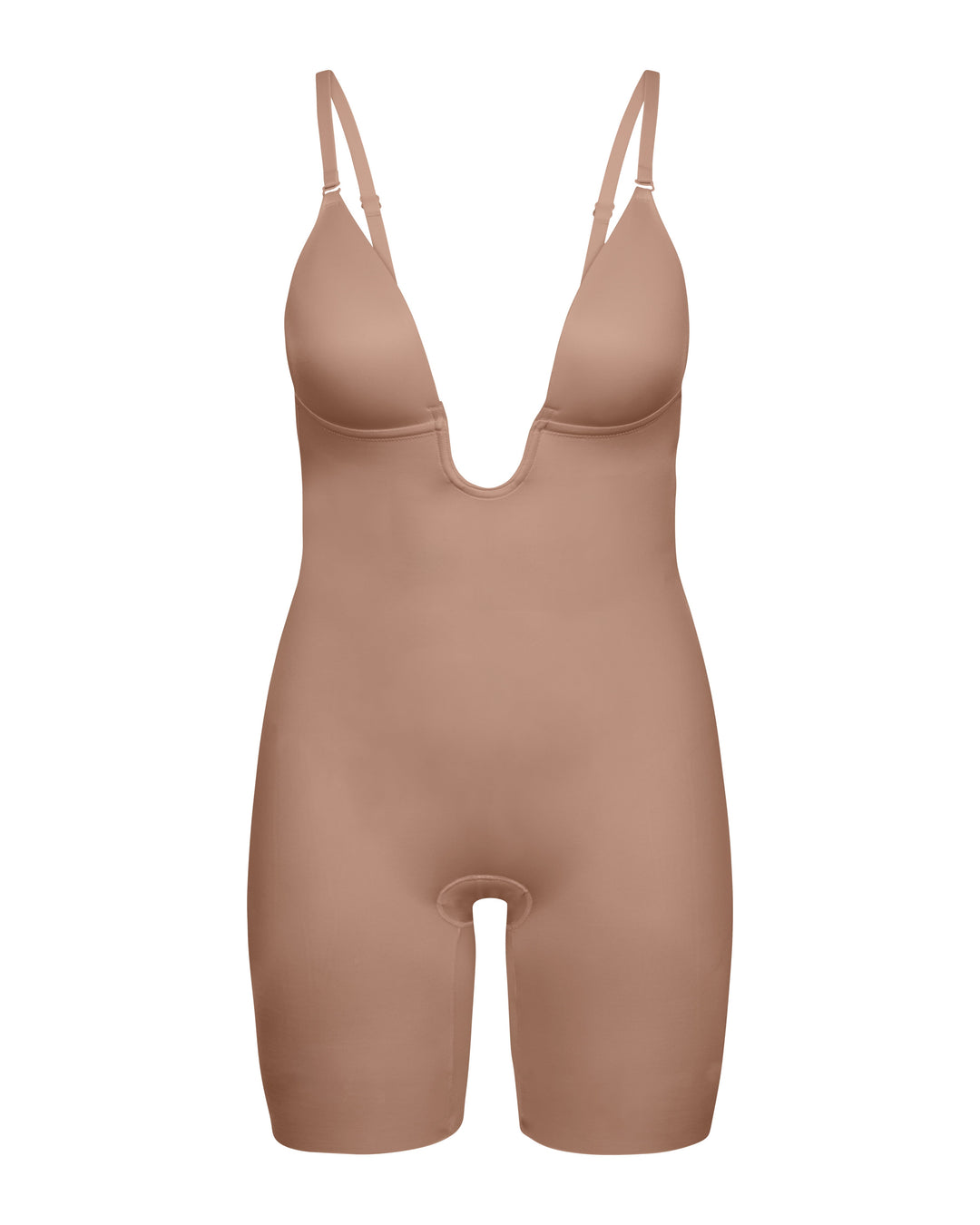 Suit Your Fancy Plunge Low-Back Mid-Thigh Bodysuit