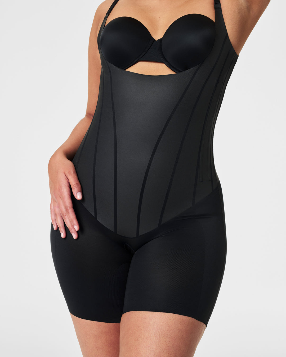 supersculpt™ Total Contour Open-Bust Mid-Thigh Bodysuit