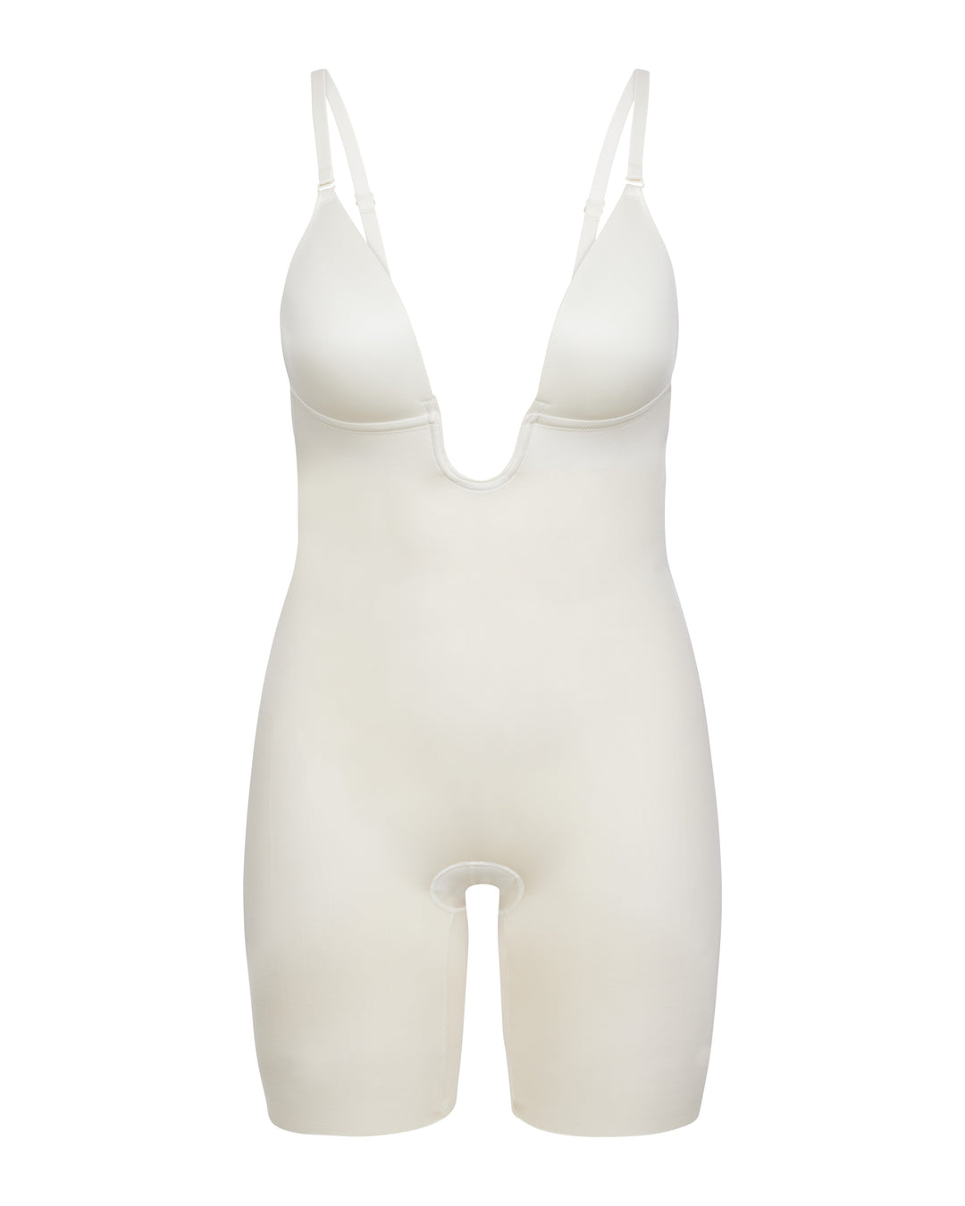 Suit Your Fancy Plunge Low-Back Mid-Thigh Bodysuit