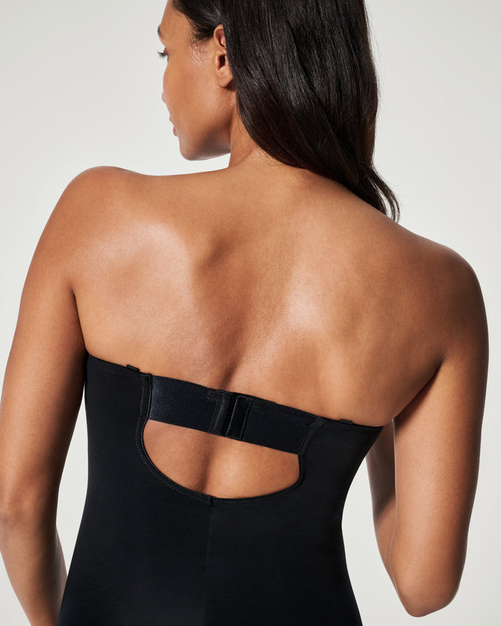 Suit Your Fancy Strapless Cupped Brief Bodysuit