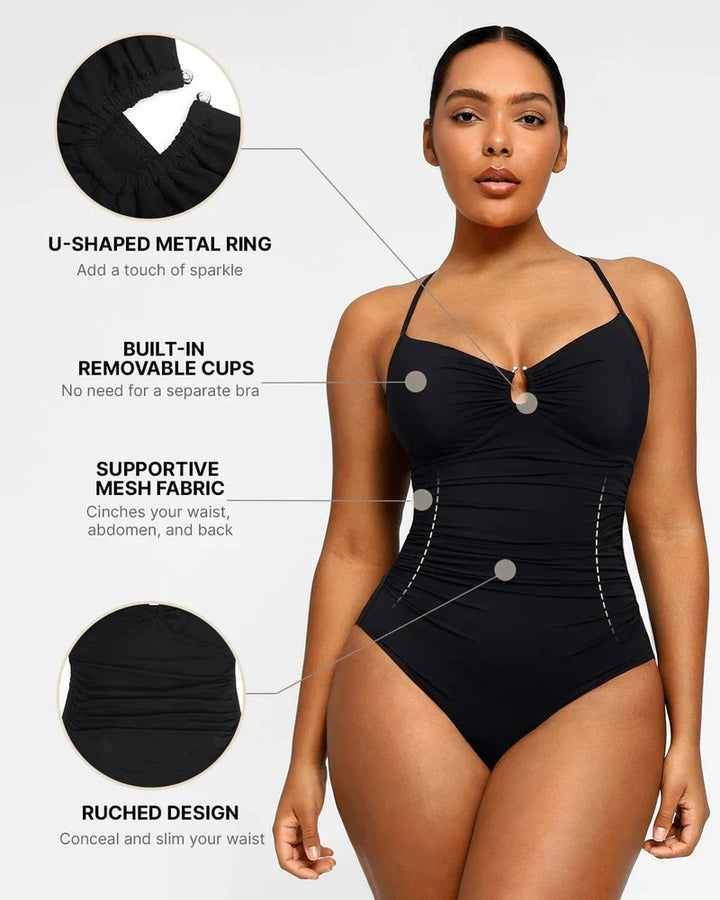 Shaping U-Ring One-Piece Swimsuit