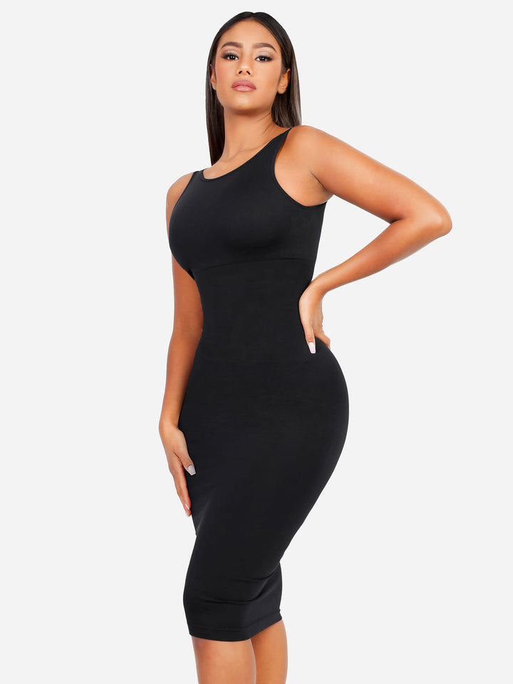 Seamless Eco-Friendly Large U-Back Shaper Dress with Built-In Bra