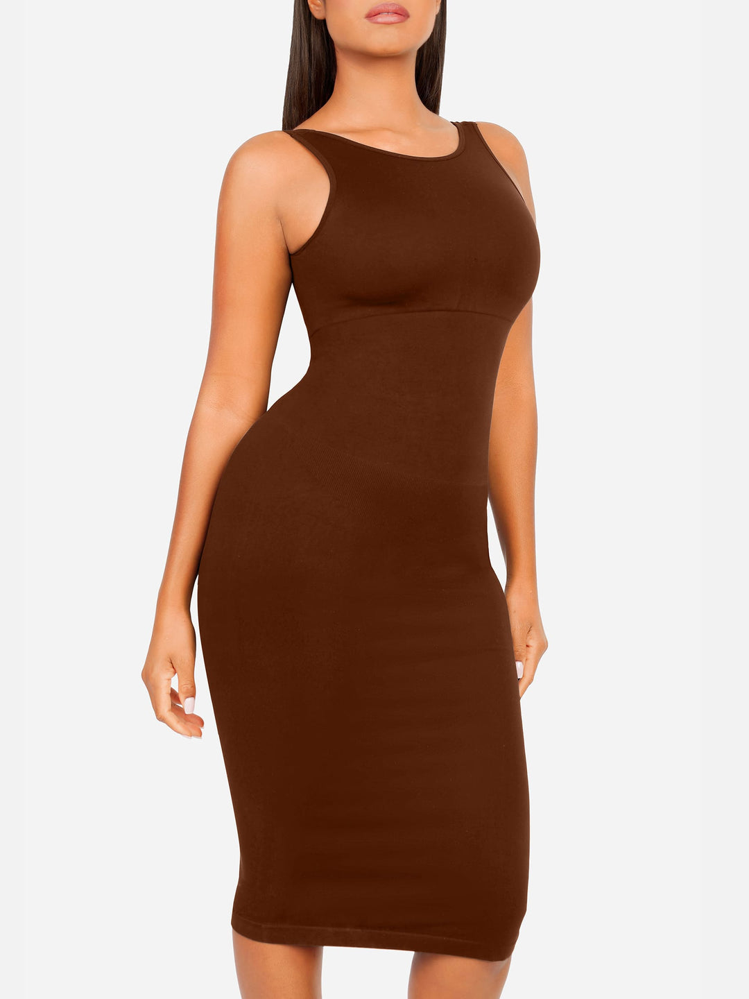 Seamless Eco-Friendly Large U-Back Shaper Dress with Built-In Bra
