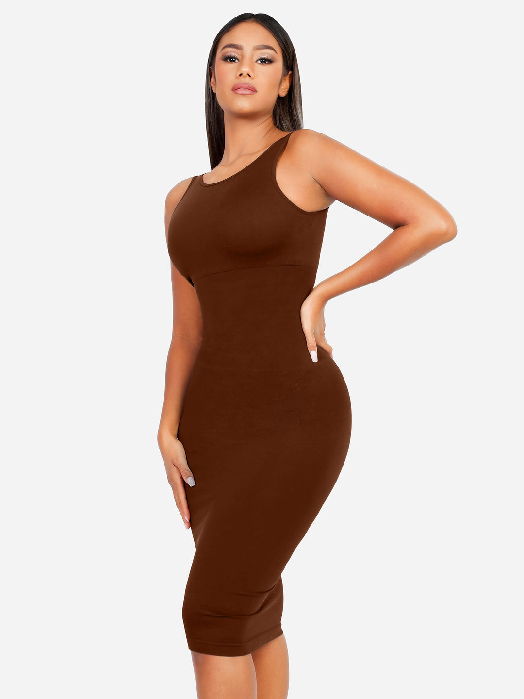 Seamless Eco-Friendly Large U-Back Shaper Dress with Built-In Bra