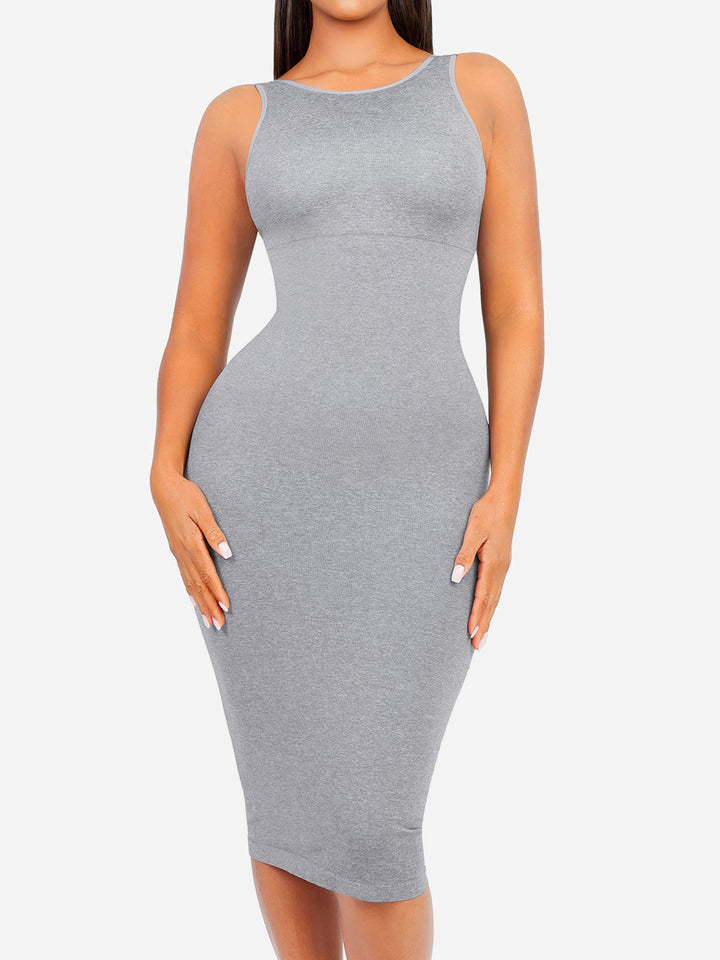 Seamless Eco-Friendly Large U-Back Shaper Dress with Built-In Bra