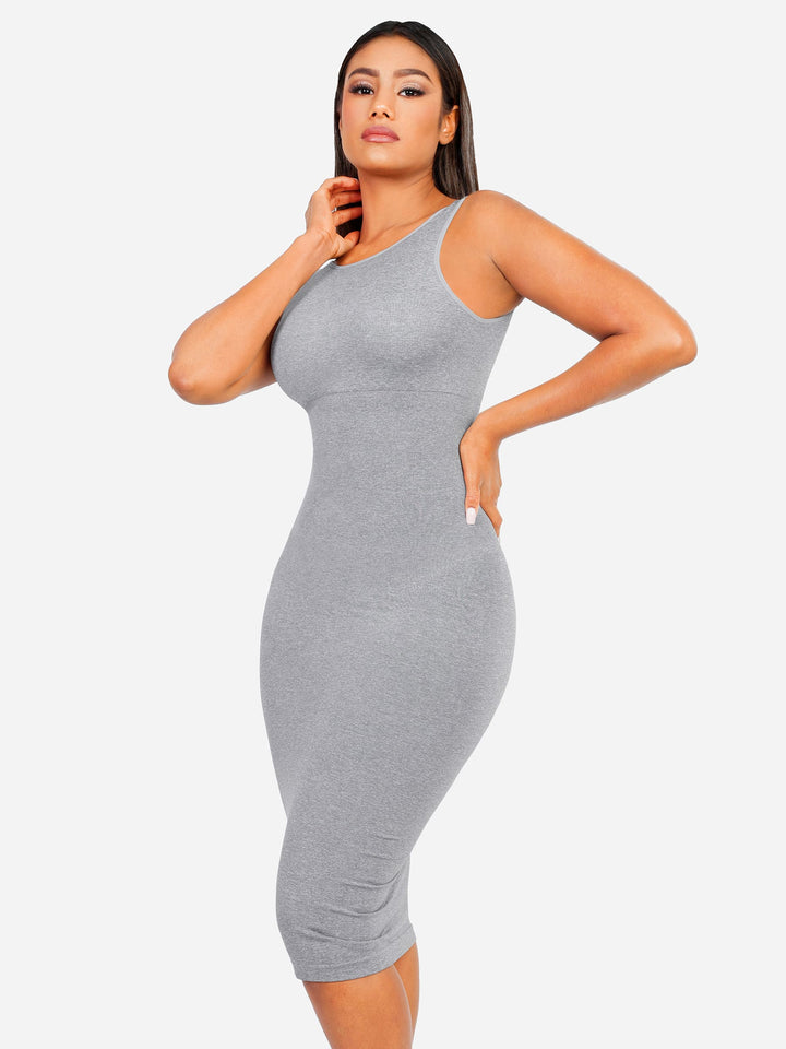 Seamless Eco-Friendly Large U-Back Shaper Dress with Built-In Bra