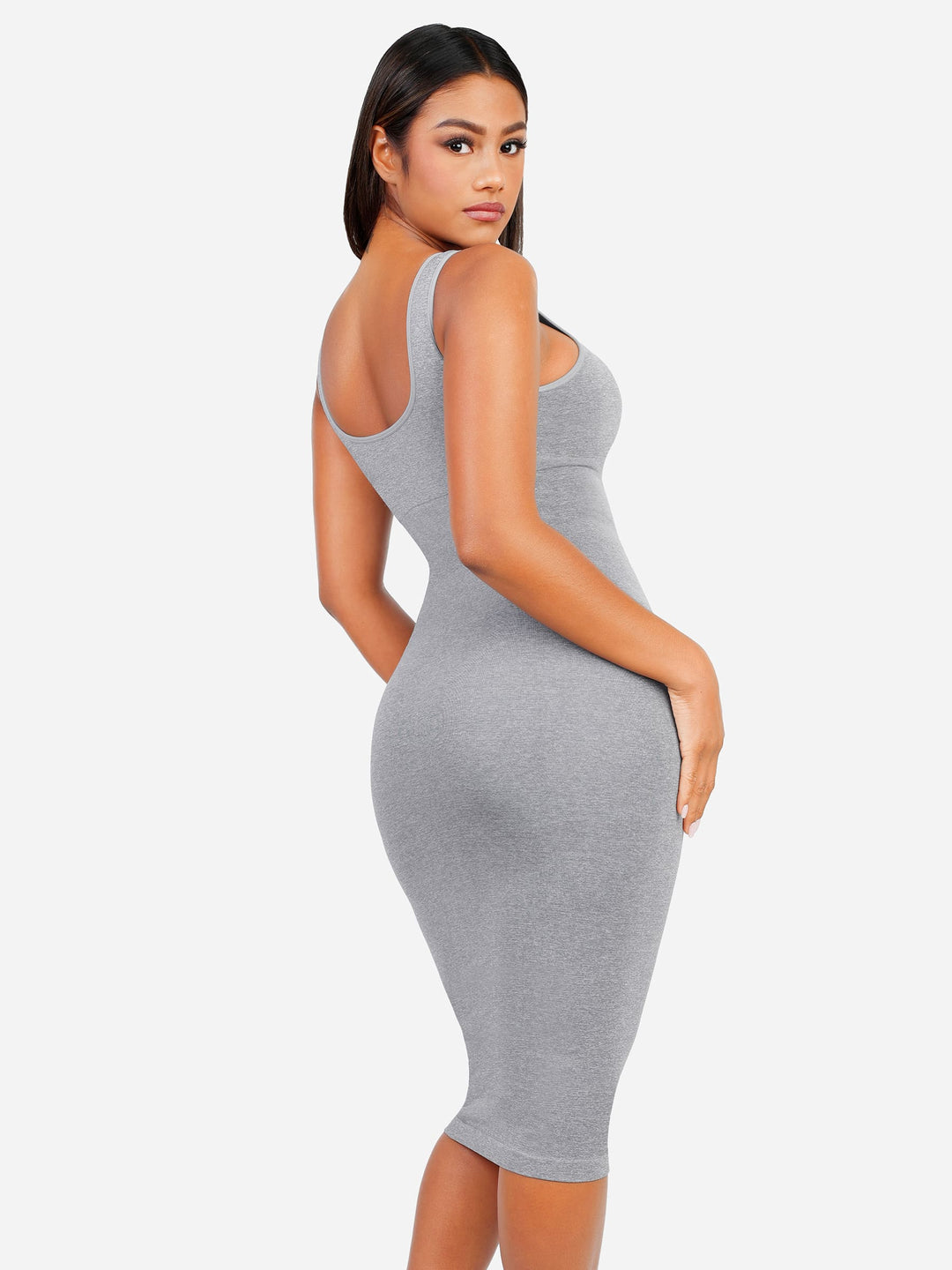 Seamless Eco-Friendly Large U-Back Shaper Dress with Built-In Bra