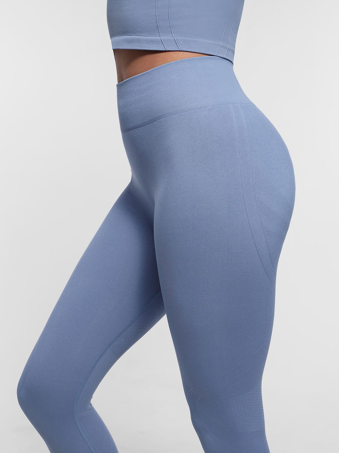 Seamless High Waist Yoga Leggings for Women with Double Layer Waistband