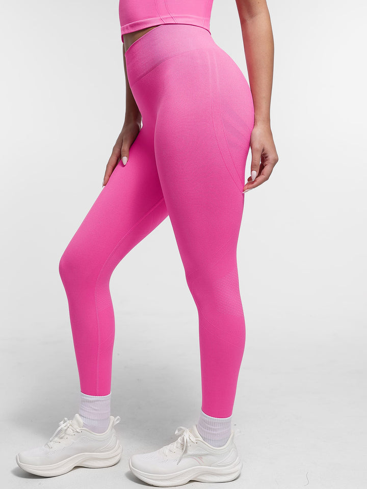 Seamless High Waist Yoga Leggings for Women with Double Layer Waistband