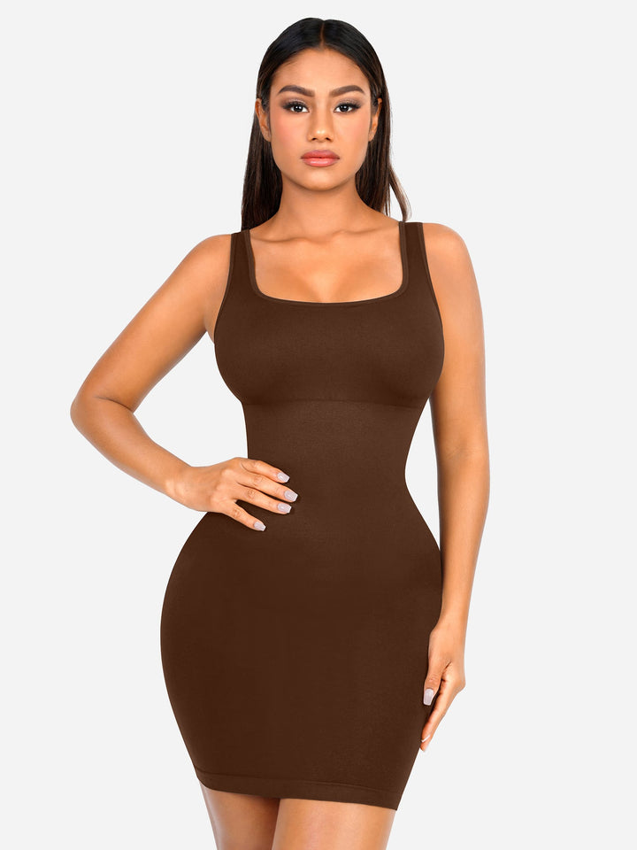 Seamless Square Neck Shaping Dress