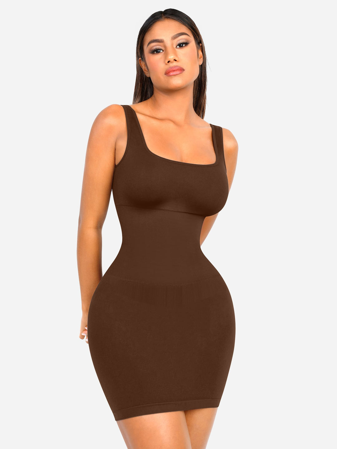Seamless Square Neck Shaping Dress