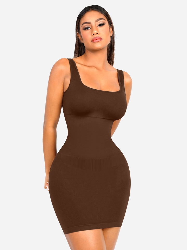 Seamless Square Neck Shaping Dress