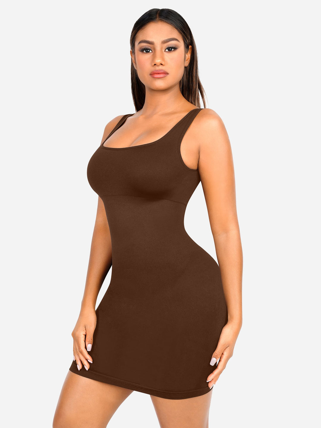 Seamless Square Neck Shaping Dress