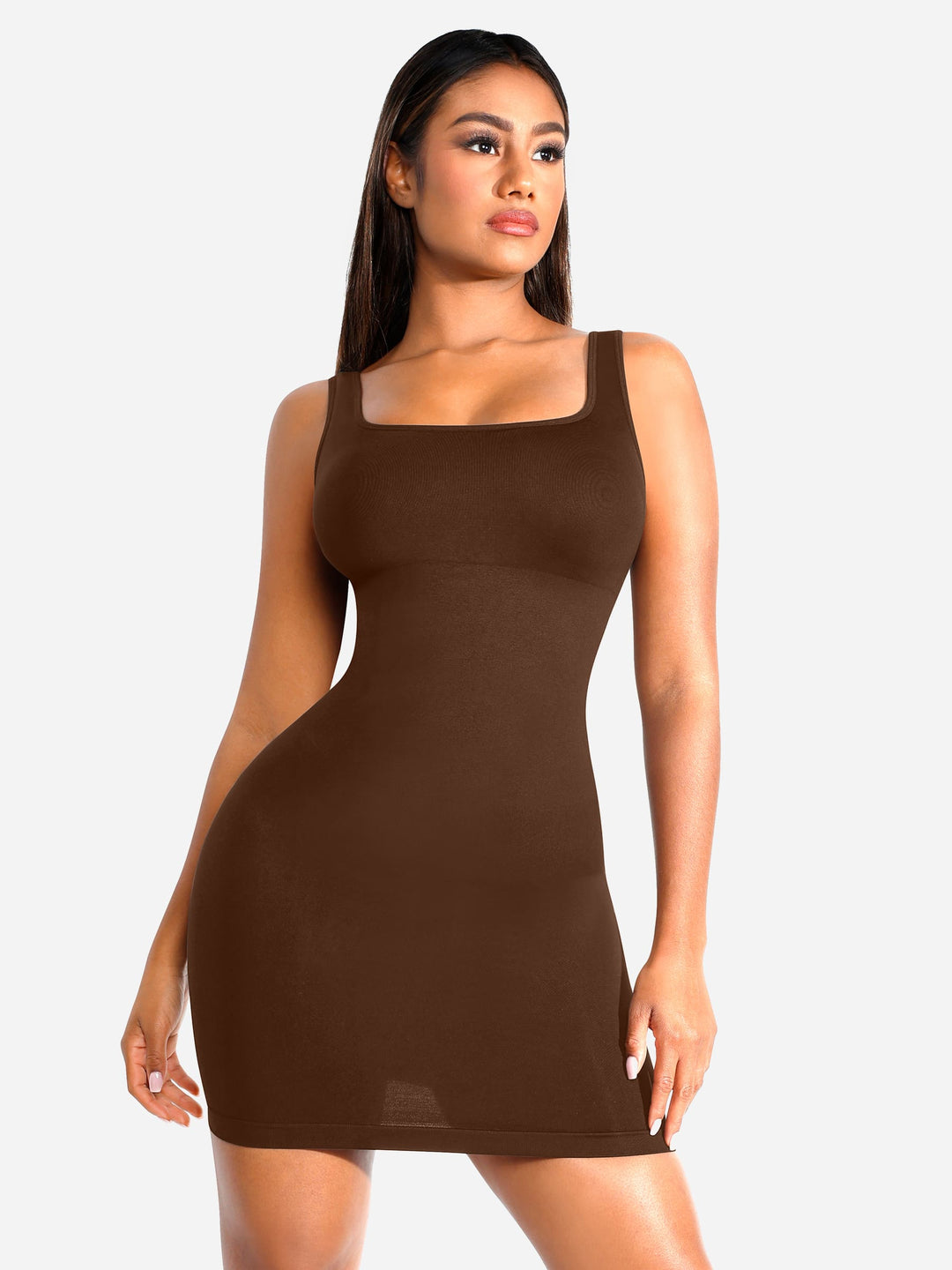 Seamless Square Neck Shaping Dress