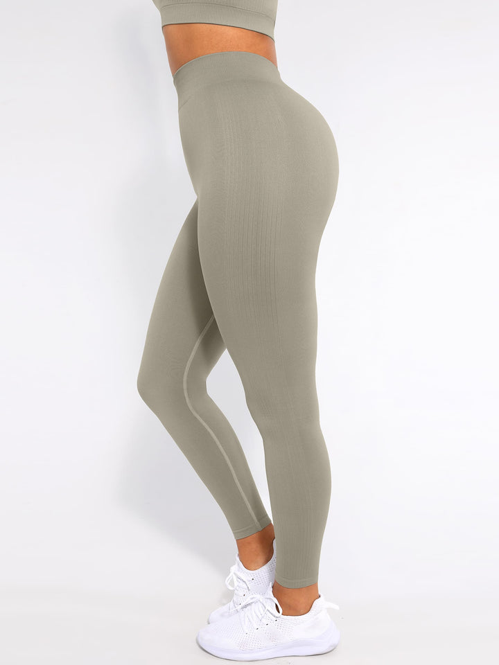 Seamless High Waisted Yoga Leggings for Tummy Control and Leg Sculpting