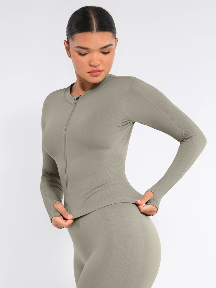 Seamless Long-Sleeve Workout Top