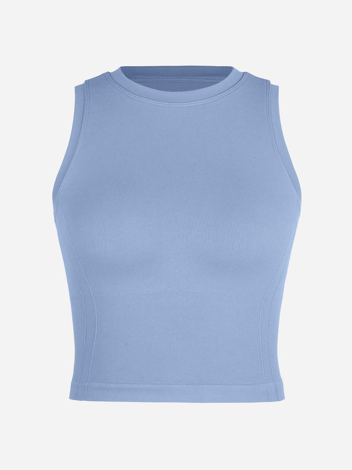 Seamless Sports Top with Built-in Bra