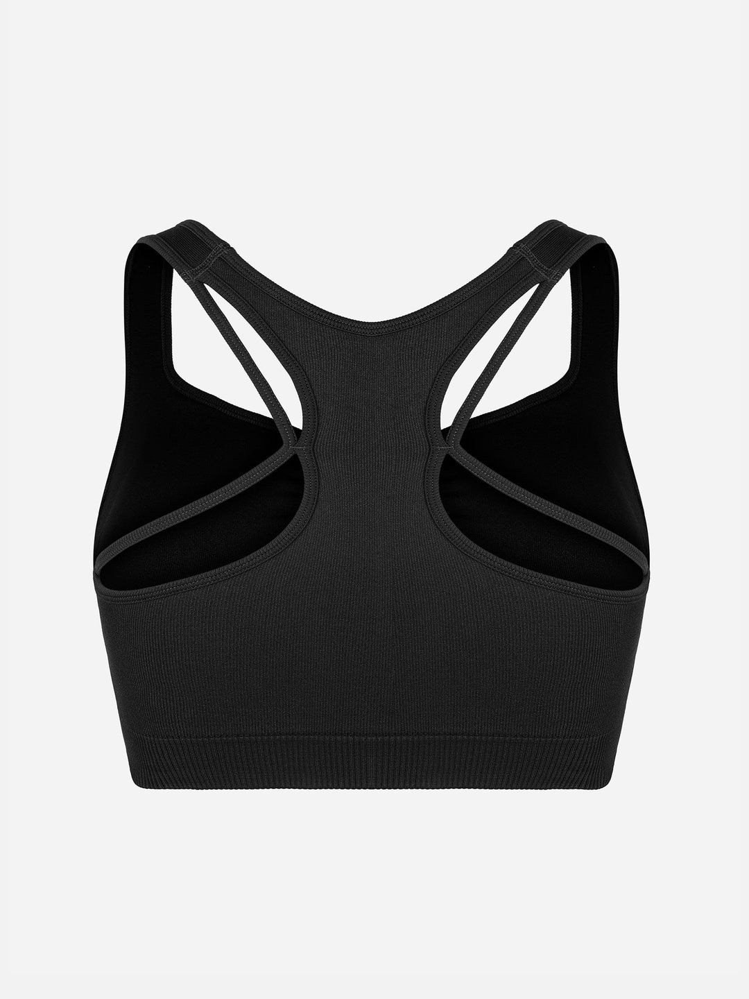 Seamless Racerback Sports Bra with Removable Pads and Support Fit