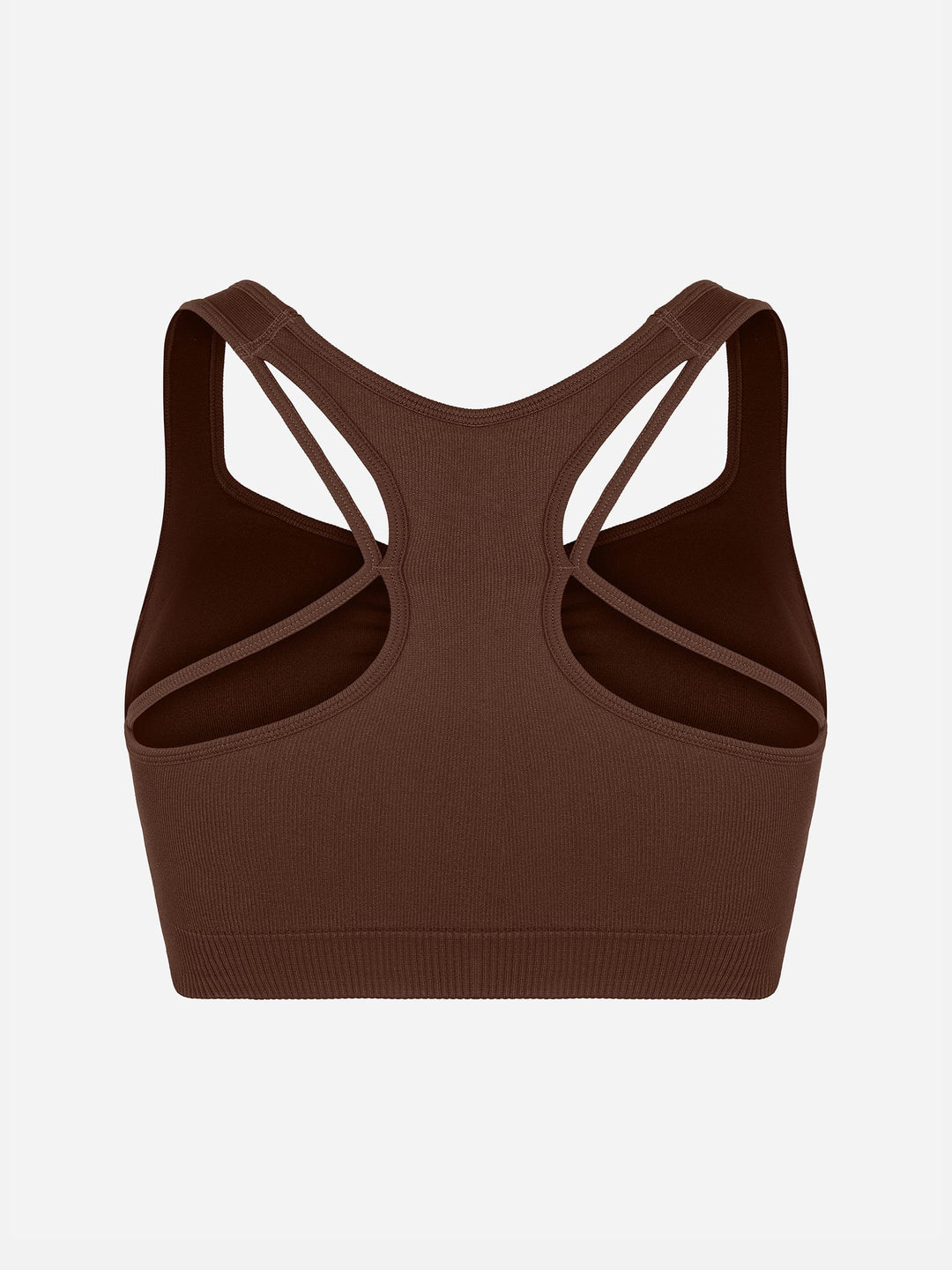 Seamless Racerback Sports Bra with Removable Pads and Support Fit