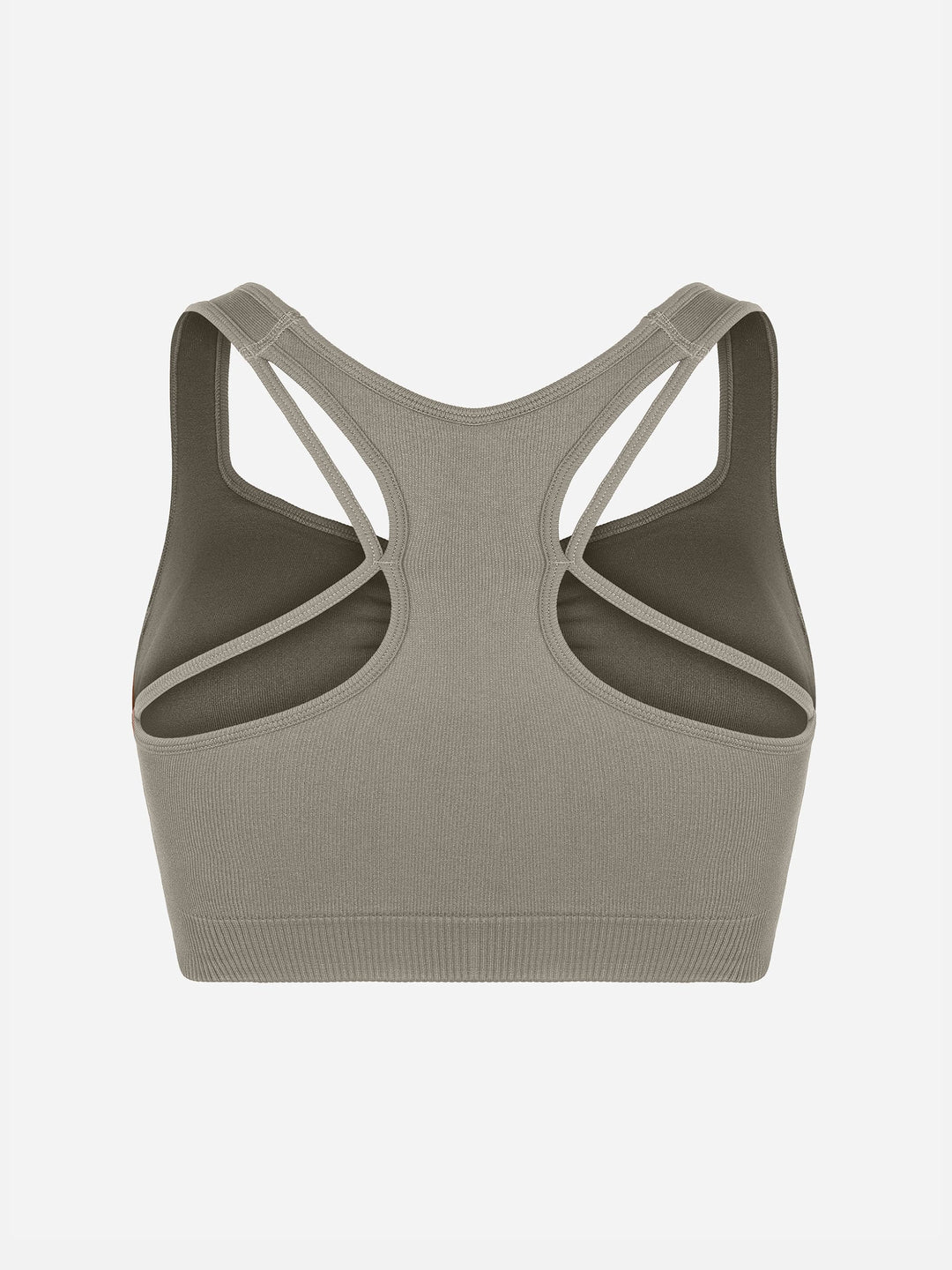 Seamless Racerback Sports Bra with Removable Pads and Support Fit