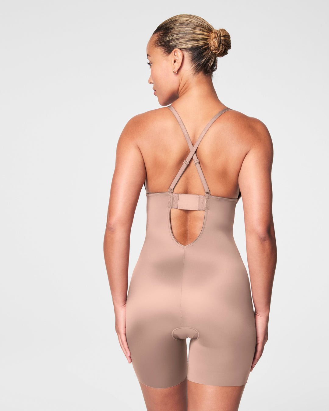 Suit Your Fancy Plunge Low-Back Mid-Thigh Bodysuit